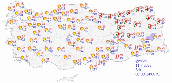 1688674274379.png Sağanak yağış yolda! Meteoroloji il il uyardı! Bu sefer kuvvetli geliyor... - 8