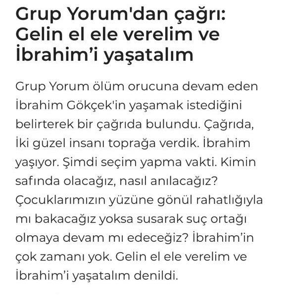 Terör örgütü DHKP-C, ölüm orucundaki İbrahim Gökçek üzerinden provokasyon yapıyor!