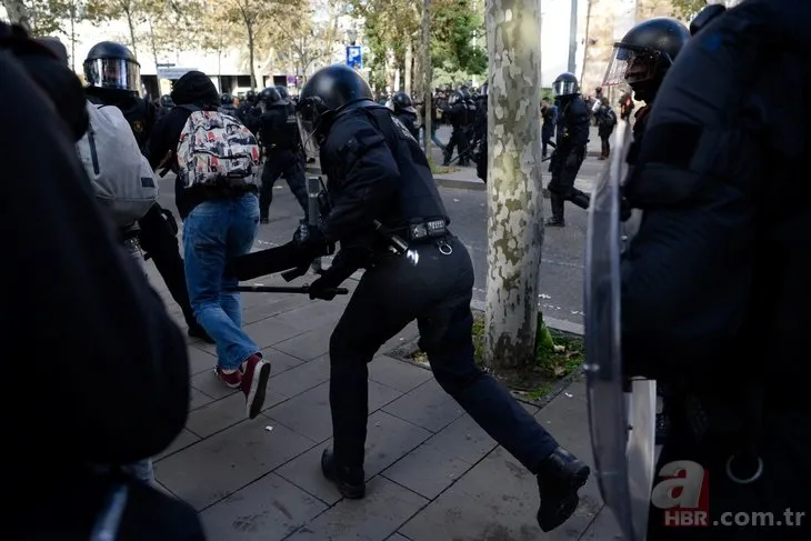 İspanya’da sokaklar karıştı! Polis ile göstericiler arasında arbede