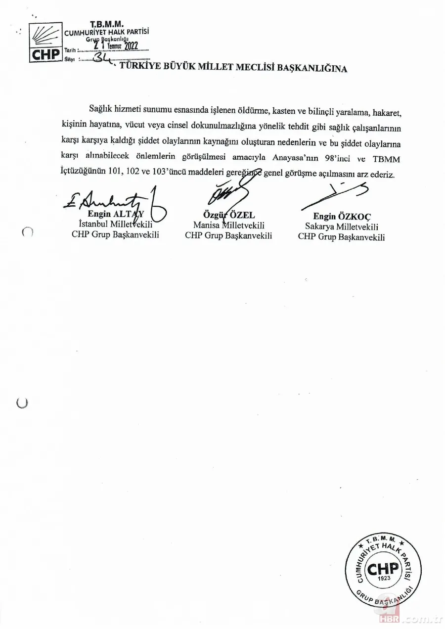 CHP istifa eden İstanbul Milletvekili Aykut Erdoğdu'nun imzası daksille sildi! 16