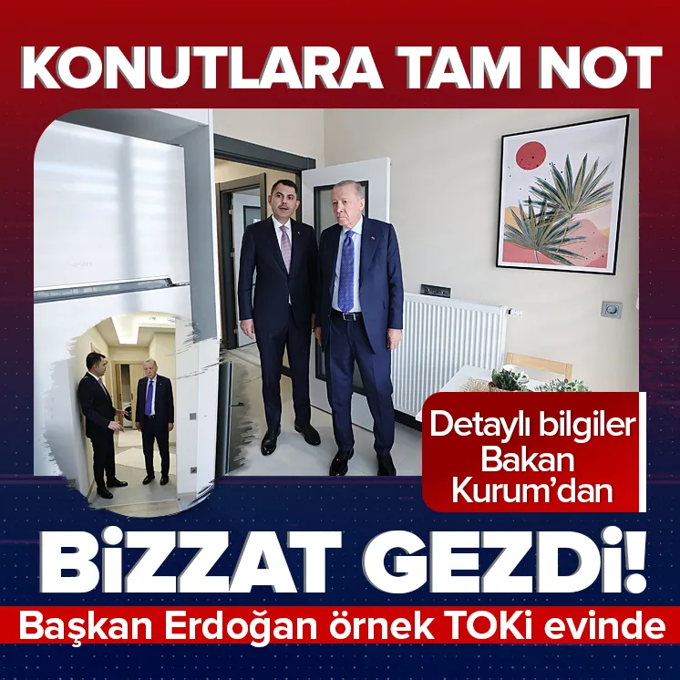 Başkan Erdoğan örnek TOKİ evlerini gezdi