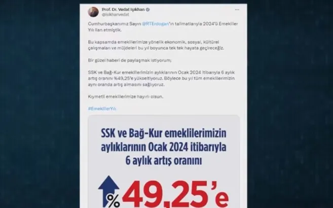 Emeklilere müjde! Yüzde 49,25 zam