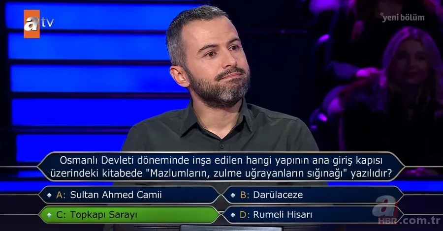 Milyoner’de heyecan dorukta! 500 binlik soru için yarıştı: Osmanlı sorusu herkesi ekrana kilitledi! 7