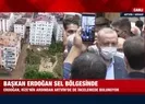 Başkan Erdoğan sel bölgesinde incelemelerde bulundu