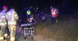 Kontrolden çıkan araç takla attı!