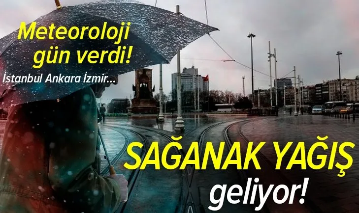 Meteoroloji'den son dakika sağanak yağış uyarısı! Sıcaklıklar yarın düşüyor! İstanbul Ankara İzmir hava durumu