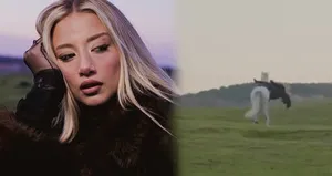 Klip çekiminde attan düştü!