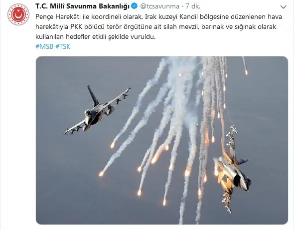 Son dakika: TSK’dan Kandil’e operasyon