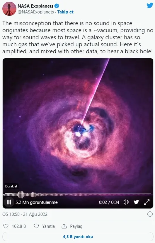 NASA dünyayı yine şaşırttı! Kara deliğin sesini geliştirerek remiks yaptı | İşte duyanları korkutan o paylaşım...