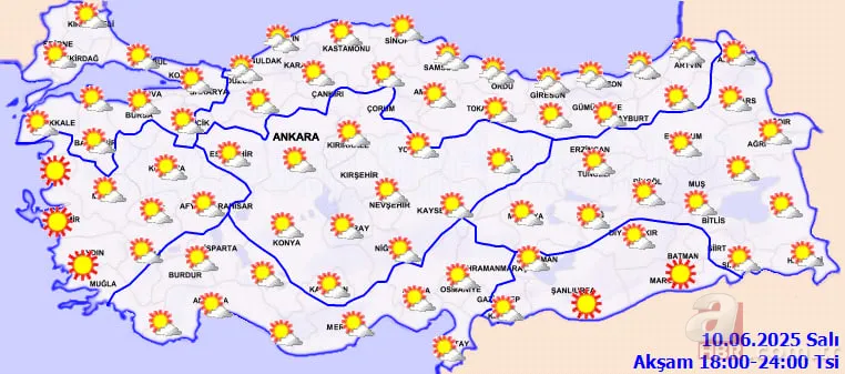 Yaz kavurucu başladı! 41 derece sıcaklık geliyor: Meteoroloji uyardı! İşte 10 Haziran'da il il hava durumu 7