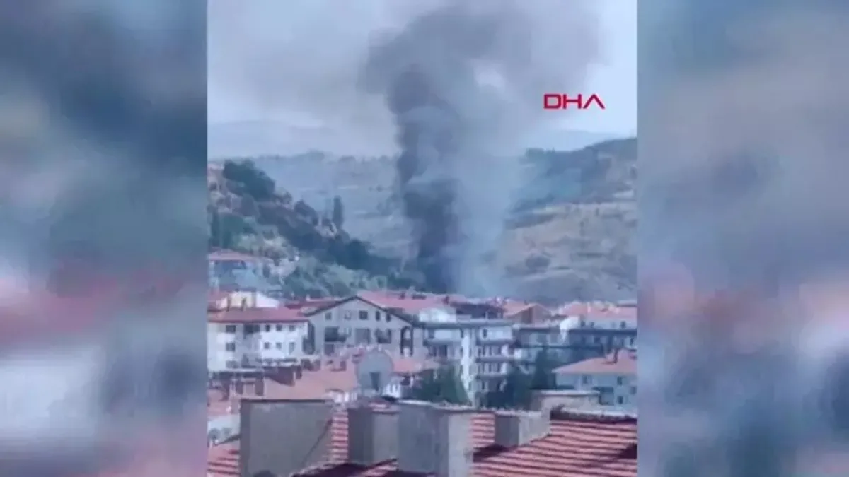 Ankara'da korku dolu anlar! Ağaçlık alanda çıkan yangın evlere sıçradı