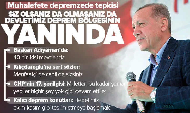 Depremzedelere hakaret eden muhalefete sert sözler