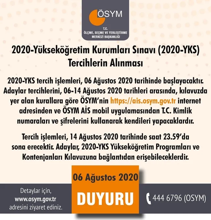 Son dakika: ÖSYM'den YKS tercihlerine ilişkin flaş açıklama - 1