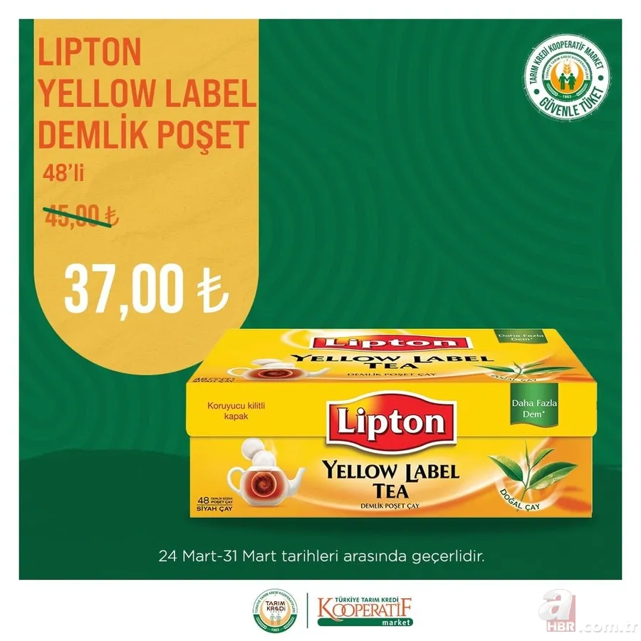 Tarım Kredi MARKET Mart İNDİRİMLERİNDE YOK YOK! Anne babalar dikkat! Bebek bezinde %12 düşüş! ÇAY 69.90, Hurma 16,90 TL! 8