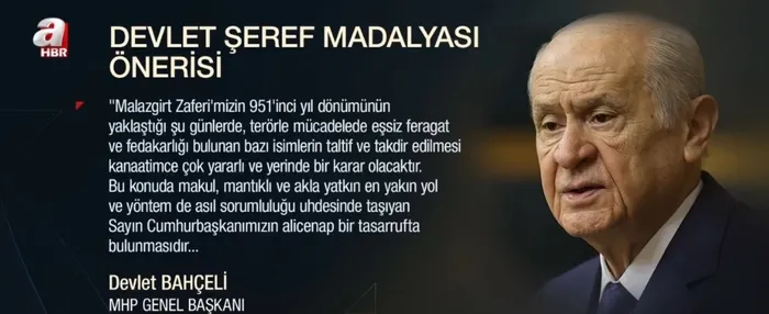 MHP Genel Başkanı Devlet Bahçeli’den Başkan Erdoğan’a önemli öneri