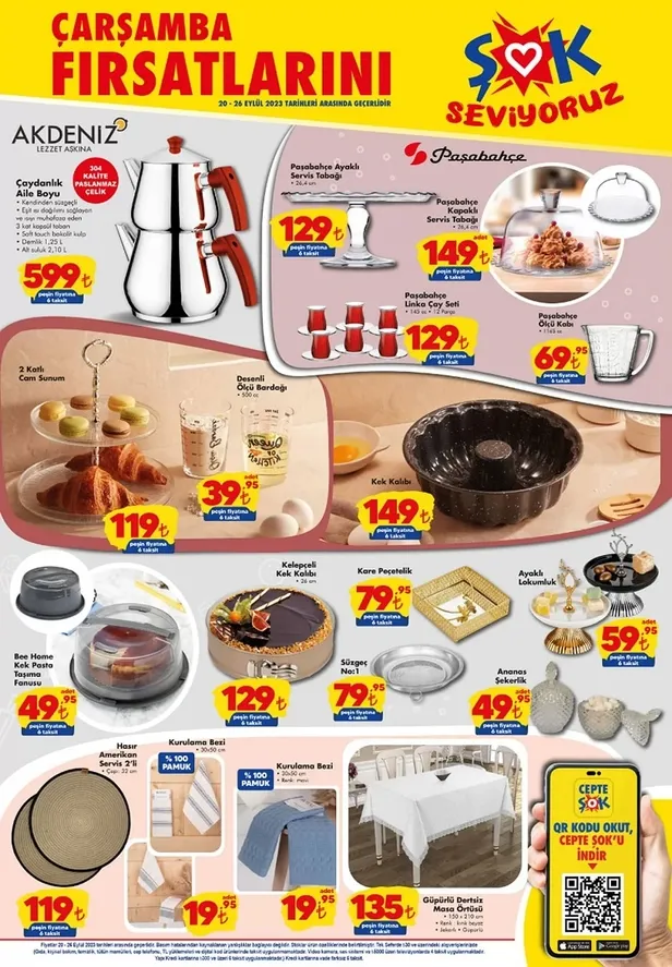 ŞOK haftanın ikinci kataloğunu yayınladı! İşte ŞOK 21 ve 23 Eylül tarihlerinde yayınladığı aktüel ürünler katalogları…