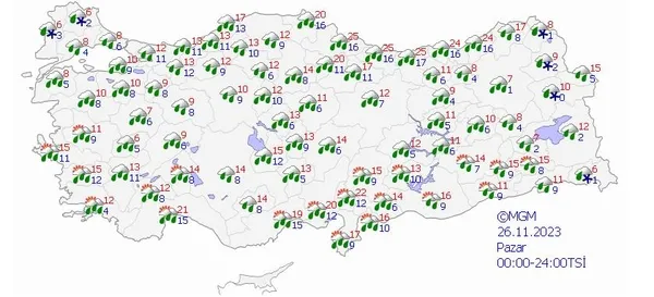 HAVA DURUMU | 64 il için alarm! AFAD, Valilik ve AKOM'dan peş peşe uyarı: Bomba siklon tehlikesi... | 25-29 Kasım 2023 - 19