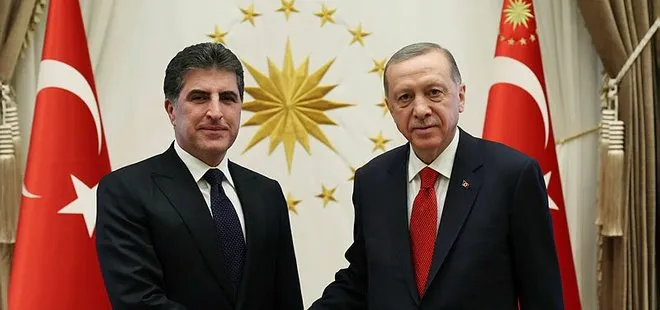 Son dakika: Başkan Erdoğan, IKBY Başkanı Barzani’yi kabul etti