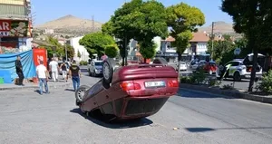 Kayseri’de otomobil takla attı: 1 yaralı