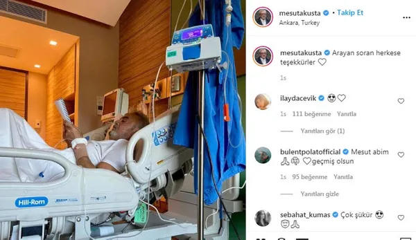 Beyin kanaması geçiren Mesut Akusta taburcu oldu