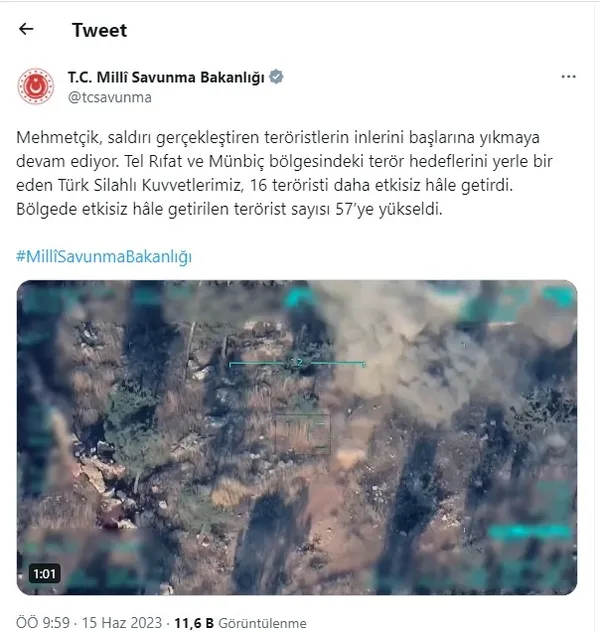 Son dakika | Suriye’de terör operasyonu! 16 terörist etkisiz hale getirildi