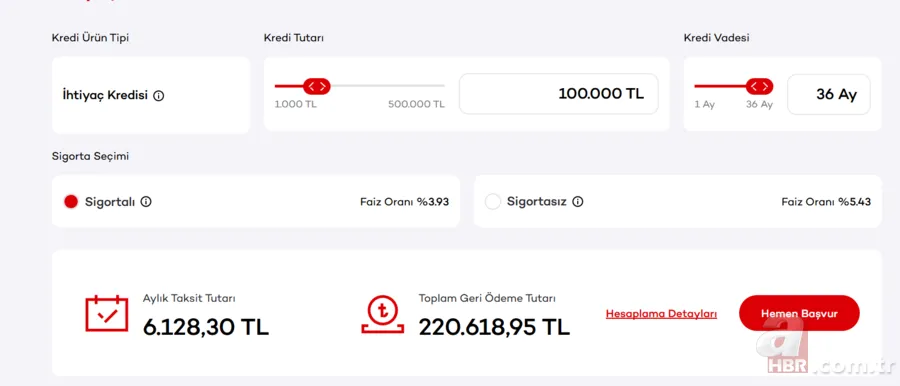 100 bin TL ihtiyaç kredisi alırsanız ödeyeceğiniz tutar ne kadar? Halkbank, Ziraat Bankası, Vakıfbank faiz oranları 5