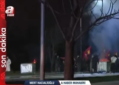 ODTÜ’de polise taşlı saldırı!