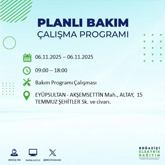 6 Kasım İstanbul’da 9 saatlik kesinti: İstanbul'da hangi ilçelerde elektrik kesilecek? Mahalleniz listede mi? İstanbul’da 9 saatlik kesinti: Hangi ilçelerde elektrikler kesilecek?