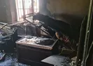 Ahlatta ev yangını