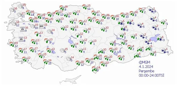 HAVA DURUMU | Yeni yağış dalgası geliyor! Meteoroloji haritayı yayınladı tarih verdi | 4-8 Ocak 2024 - 10