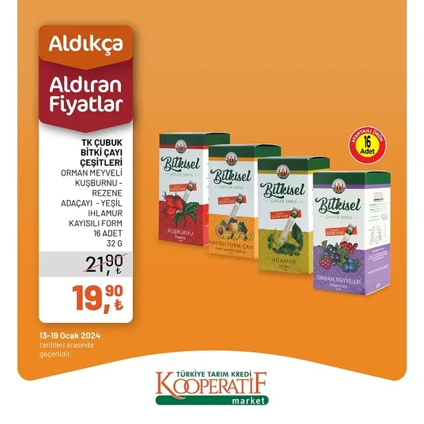 Tarım Kredi Market, 18 Ocak İndirim Kataloğu ile Müşterilerine Cazip Fırsatlar Sunuyor! Salatalık, Soğan, Limon, Çay, Türk Kahvesi ve Fazlası Uygun Fiyatlarla Satışta! - 11