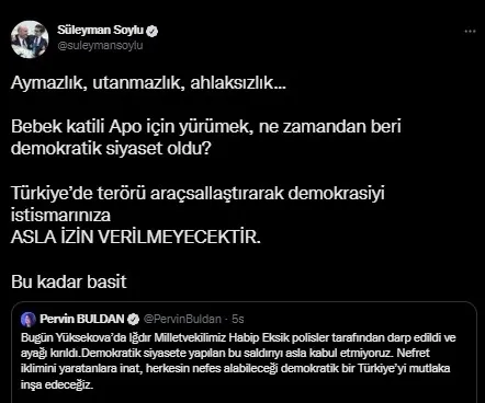 Teröristbaşı Öcalan için yürüyen HDP’lilere polis geçit vermedi: HDP vekili hastaneye kaldırıldı