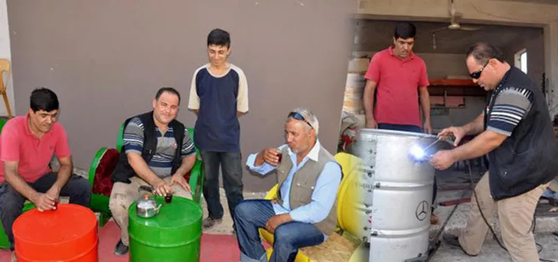 Suriyeli ustadan 'Boş varil' çözümü!