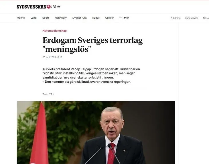 NATO hayali kuran İsveç’in başka çaresi yok! Türkiye ne dediyse o! Dünya Başkan Erdoğan’ın sözlerini konuşuyor