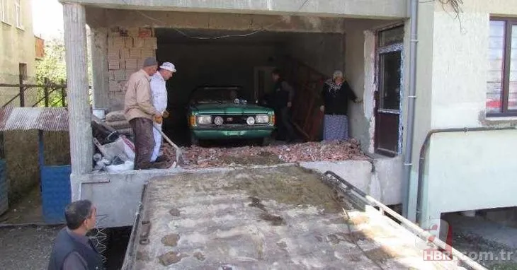 Duvarı yıkıp Ford Taunus arabasını çıkardı! Son halini görenler şaşkınlığını gizleyemedi
