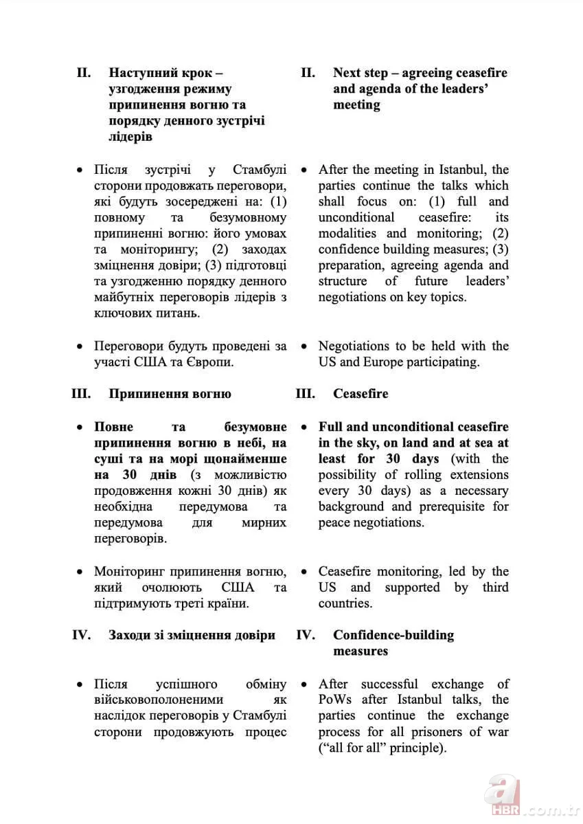 Ukrayna'dan barış için yol haritası! İstanbul'da ateşkes teklifi sunuldu: Kiev ne istiyor? İşte tam metni... 7