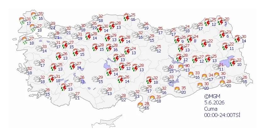 Yaz sıcakları derken aniden bastıracak! Ankara dahil birçok ile sağanak alarmı - 5