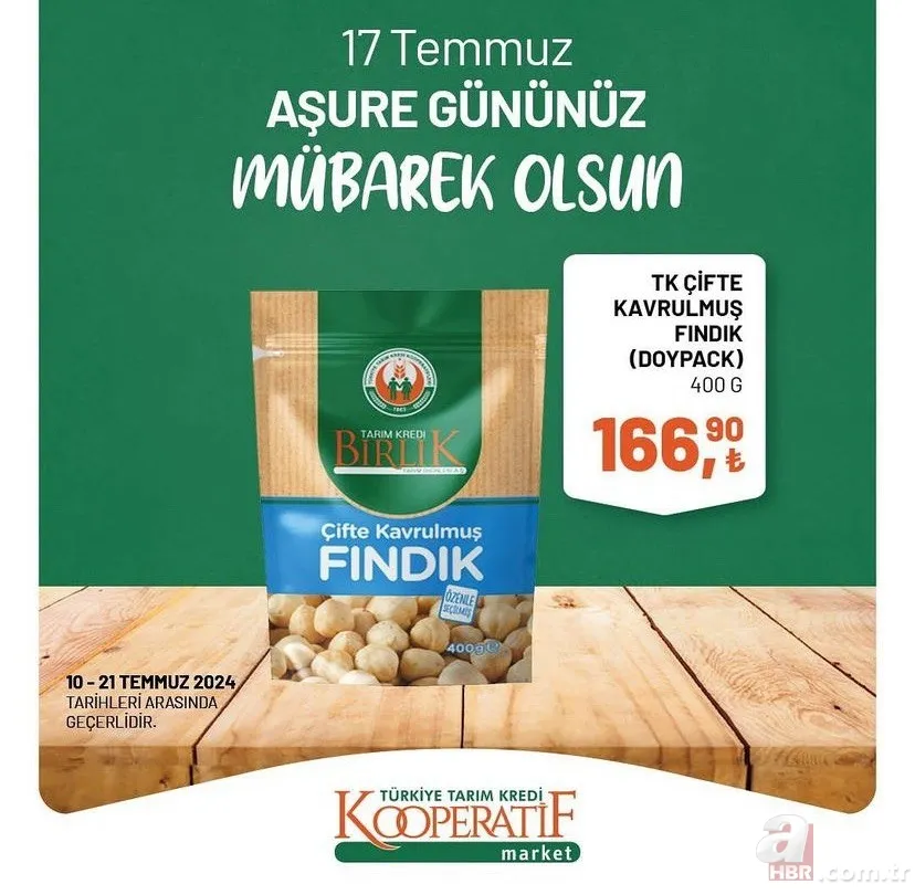 Tarım Kredi Market'te fırsat kataloğu geldi! 70 üründe indirim var: Gül suyu 47.90, buğday 18.50 TL, TK antep fıstığı 187,90 TL 7
