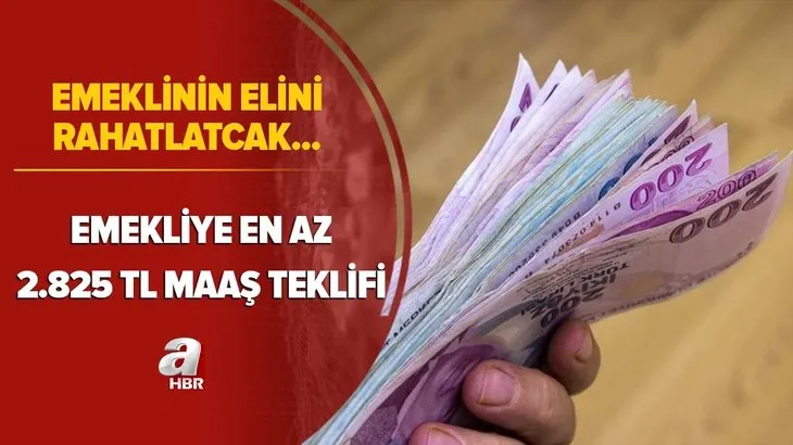 Emeklinin elini rahatlatacak maaş teklifi: Emekliye en az 2.825 TL! Son dakika müjdesi...