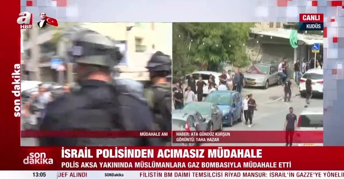 A Haber canlı yayınında İsrail terörü