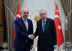 Beştepe'de Terörsüz Türkiye kabulü! Başkan Erdoğan TBMM Başkanı Kurtulmuş ile görüştü