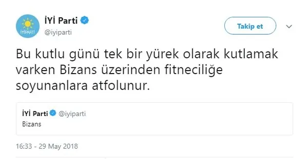 İstanbul'un fethinin 565. yılı kutlanırken İyi Parti'den tepki çeken paylaşım - 2