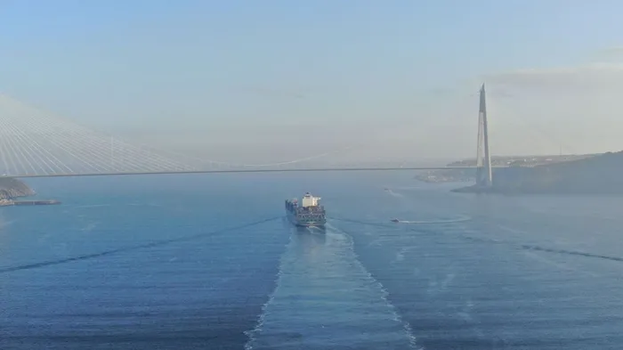 Son dakika: Dev konteyner gemisi İstanbul Boğazı'ndan geçti - 3