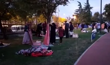 Dün yaşanan şiddetli depremden sonra geceyi dışarıda geçiren İstanbullular güne böyle başladı