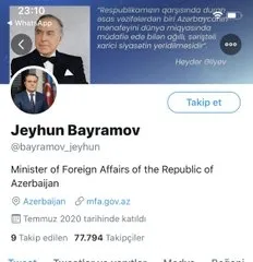 Son dakika...Twitter’dan bir sansür daha: Azerbaycan Dışişleri Bakanının hesabını askıya aldı