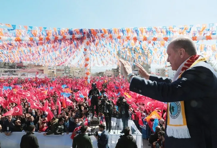 Başkan Erdoğan'a Şırnak'ta sevgi seli