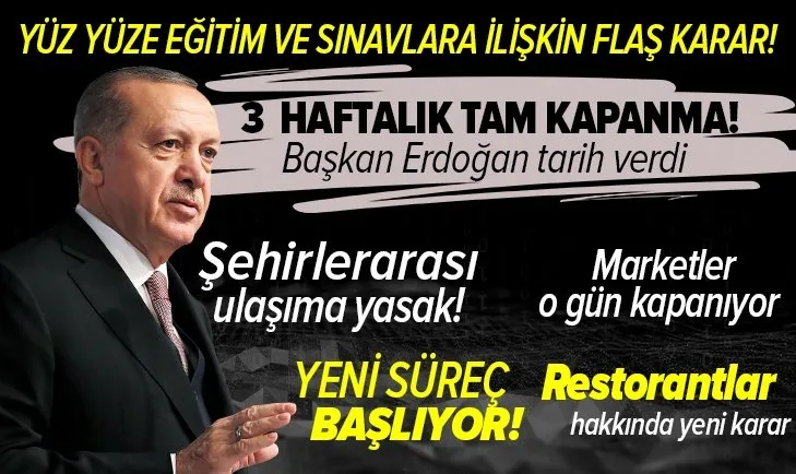Başkan Recep Tayyip Erdoğan Kabine toplantısı sonrasında açıkladı! Tam kapanma geldi mi? Ramazanda sokağa çıkma kısıtlaması var mı? haftalık kapanmaya dair tüm detaylar!