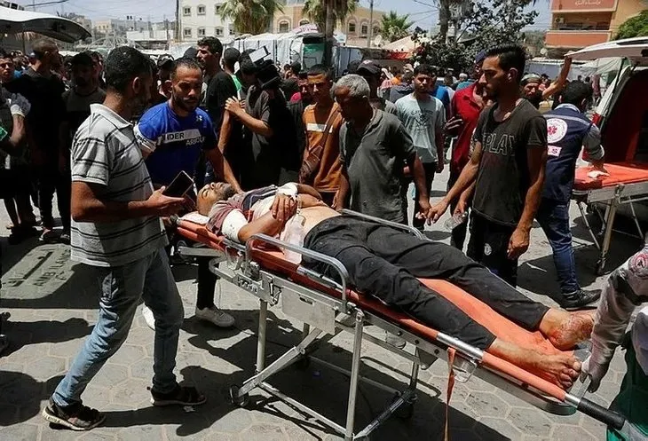 Katil İsrail'in Nusayrat Katliamı sonrası sokaklar ölülerle doldu! Netanyahu'nun talimatıyla 3 kampa birden saldırı