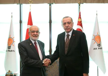 Cumhurbaşkanı Erdoğan, SP lideri Karamollaoğlu'nu kabul etti