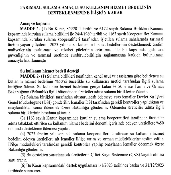 Başkan Recep Tayyip Erdoğan’dan çiftçiye can suyu: Yüzde 50’sini devlet karşılayacak